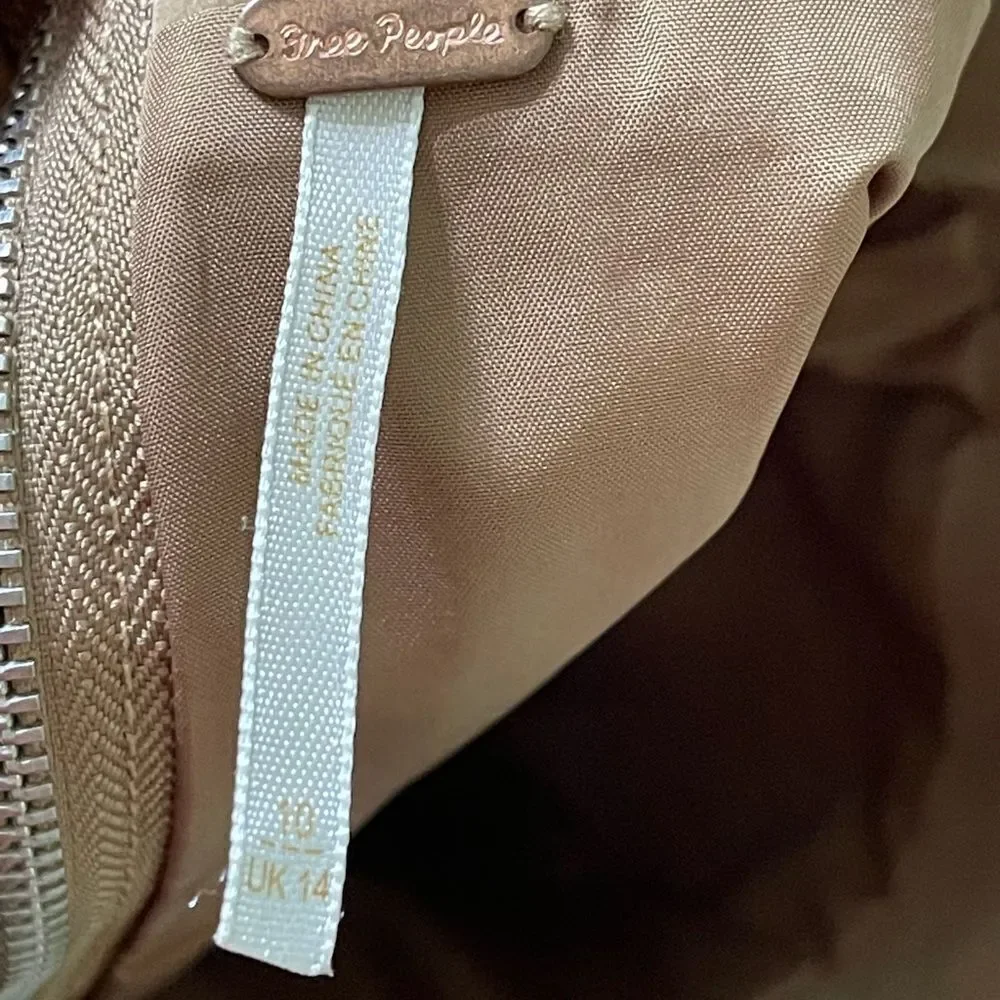 NWT Free People modern‎ femme suede tan skirt, 10